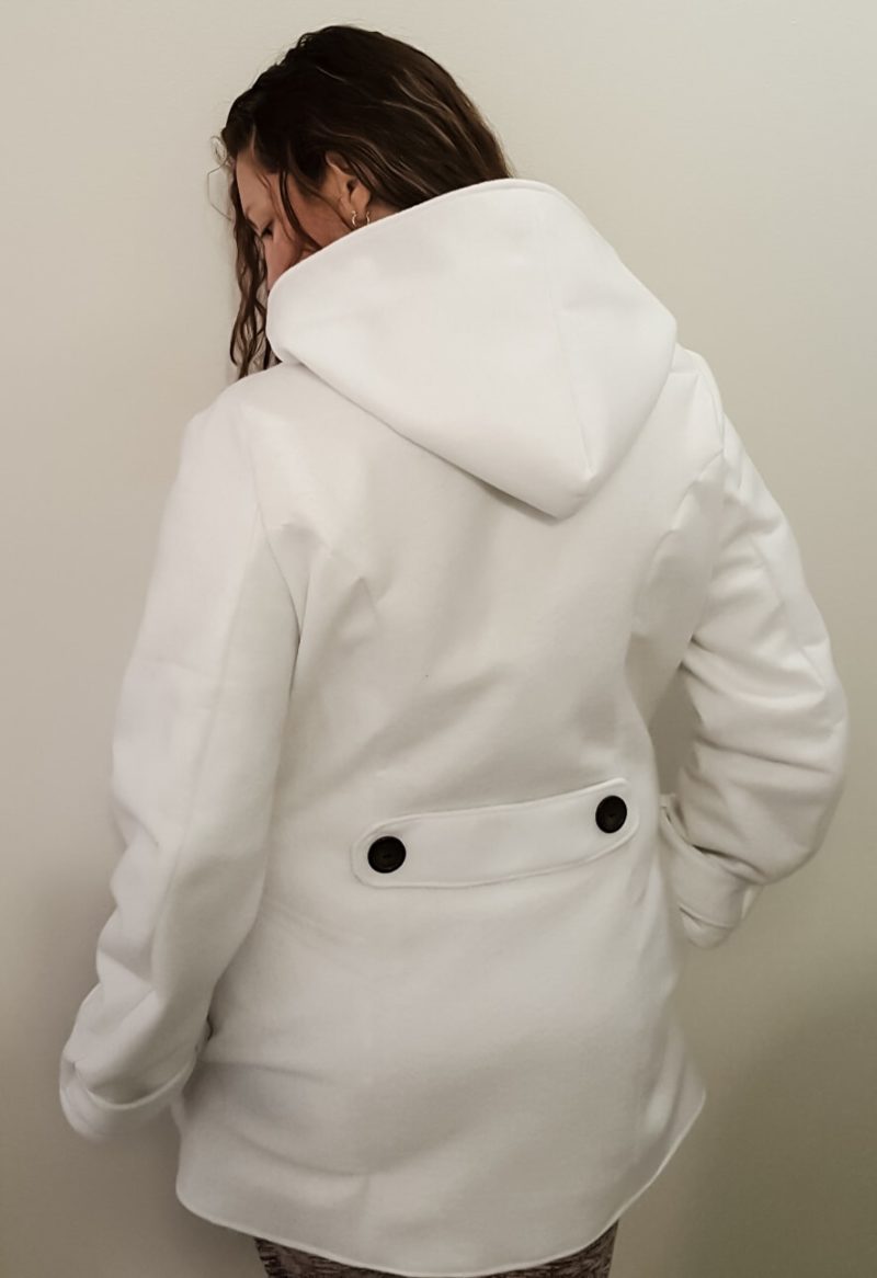 Fully lined all-weather coat pattern in sizes XXS to 5XL. Use different fabrics for different weather or make a raincoat with waterproof fabrics!