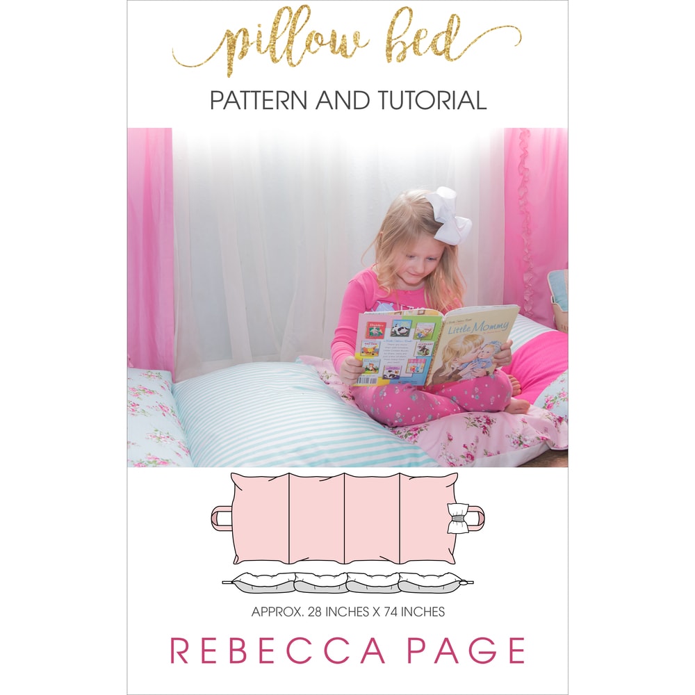 This free pillow bed sewing pattern will teach you how to make a pillow bed! A fun, squishy place to catch a nap, read a book, and hang out.