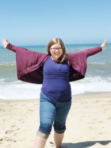 This ladies cocoon cardigan sewing pattern makes a slouchy, comfortable cardi and comes in three sleeve options. Perfect for beginner sewistas!