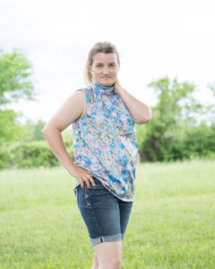 The Brielle Blouse is a loose-fitting blouse sewing pattern that is simply perfect for showing off drapey fabrics. Classic and fashionable at the same time!