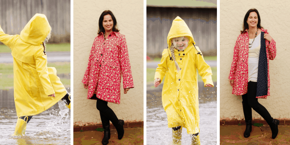 This raincoat sewing pattern has me singing in the rain ? The Andie Anorak is a modern take on a classic and something every wardrobe needs!